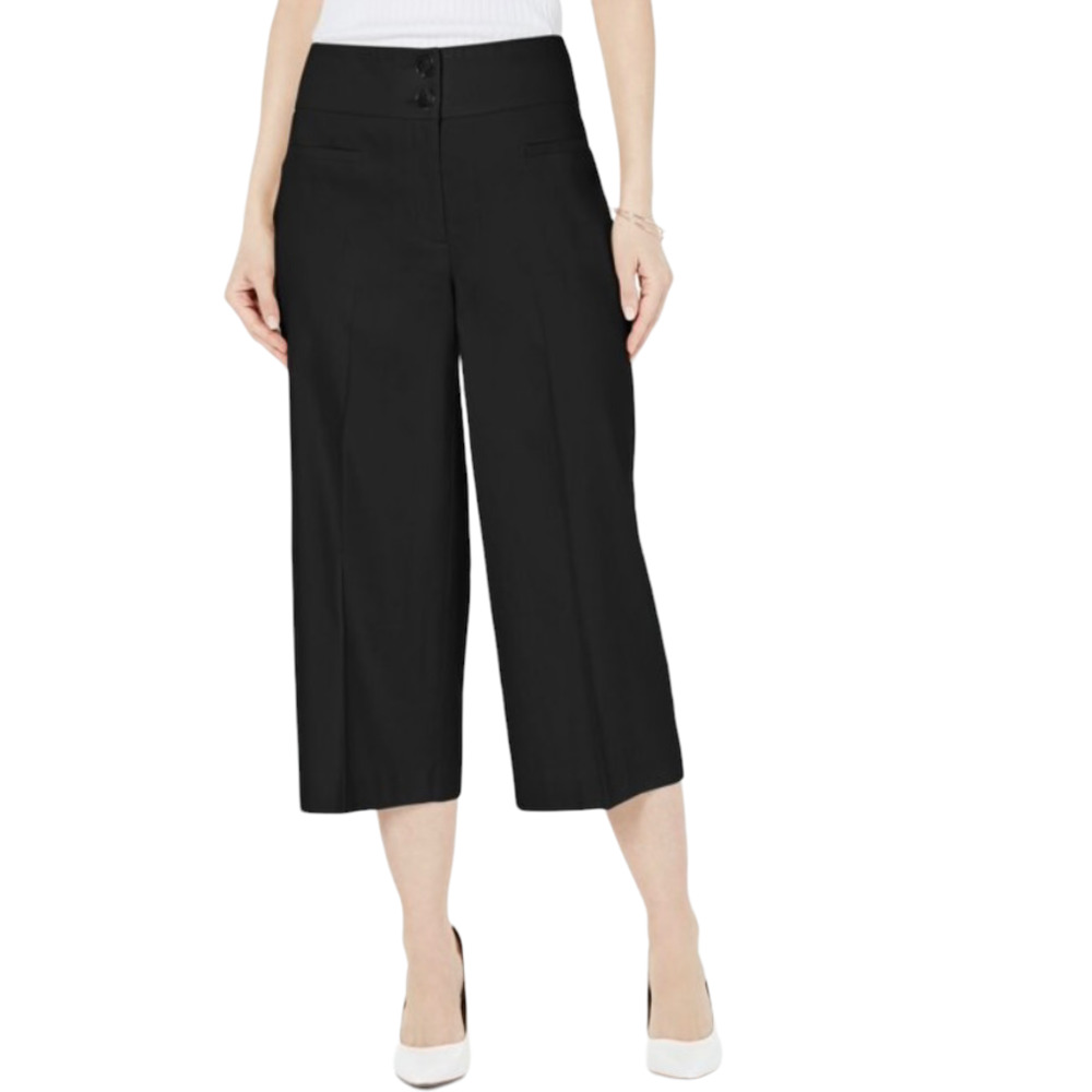 Alfani Culotte Black High Waist Pants Petite size 6 NEW